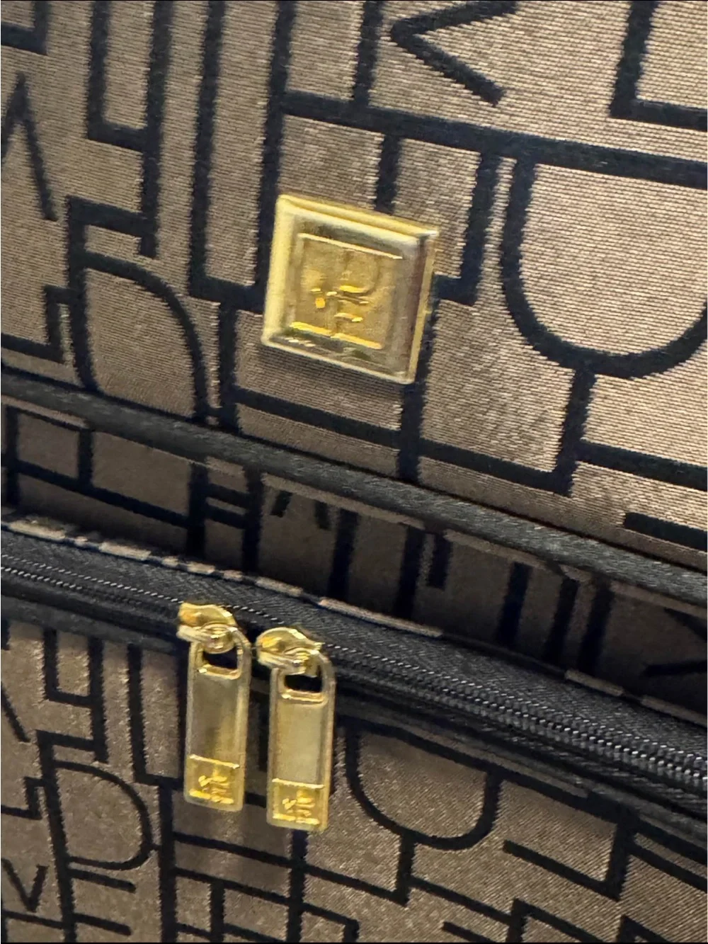 Diane von Furstenberg Brown signature large and Carry-On Luggage Set